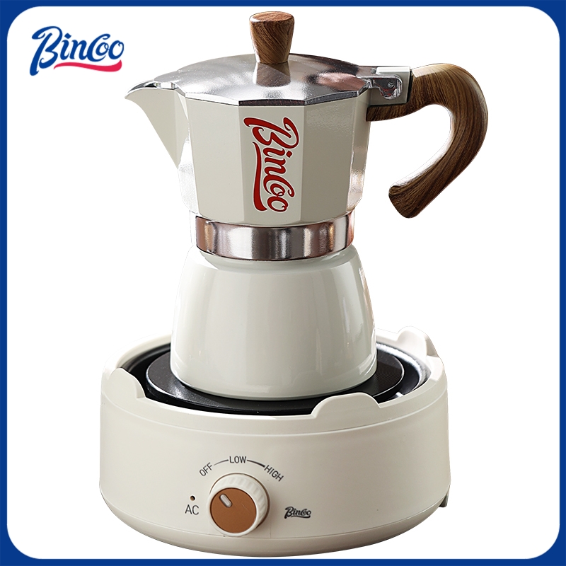 Bincoo Moka Pot y Estufa Eléct - Coffee Equipment For Home reseña y precio